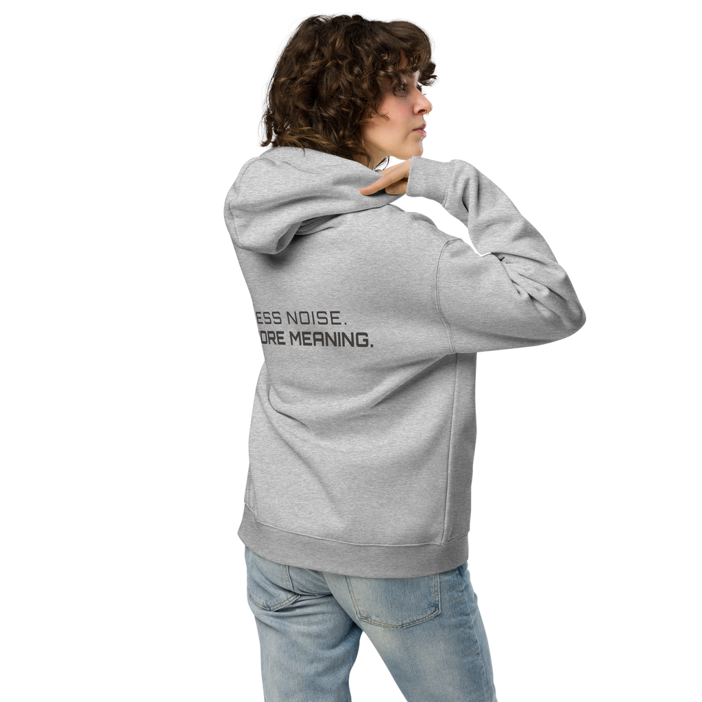 Athletic Heather oversized hoodie lifestyle back view worn by model – The Pixel Wolf