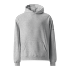 Athletic Heather oversized hoodie front flat view – The Pixel Wolf