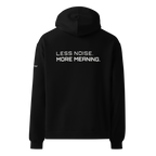 Black oversized hoodie back view – The Pixel Wolf