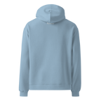 Carolina Blue oversized hoodie back view with minimalist design
