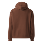 Chestnut oversized hoodie back view with minimalist design