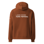 Clay oversized hoodie back view – The Pixel Wolf