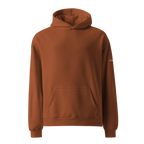 Clay oversized hoodie front flat view – The Pixel Wolf