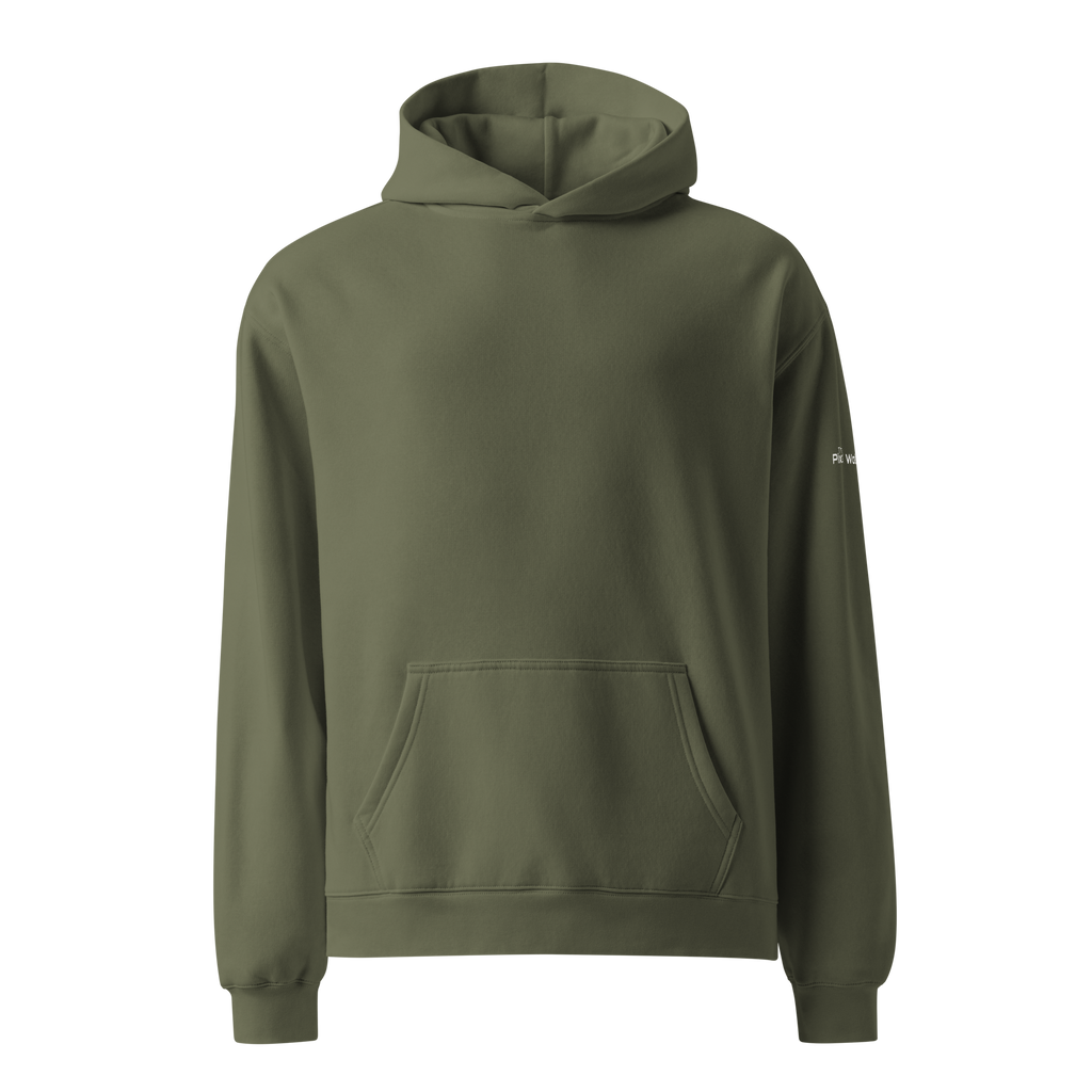 Cypress oversized hoodie front flat view – The Pixel Wolf