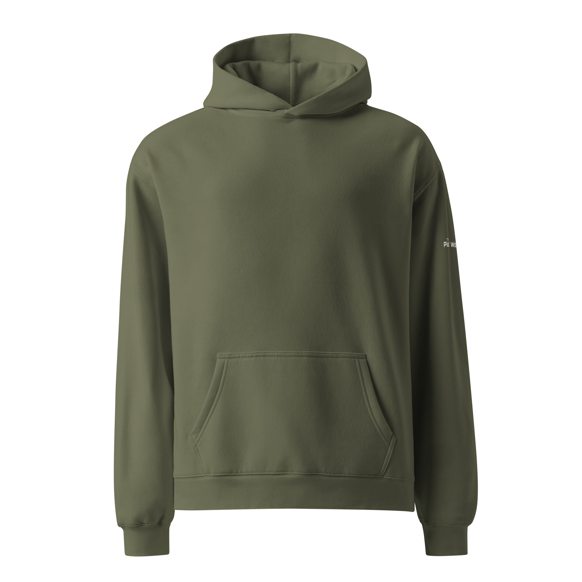 Cypress oversized hoodie front flat view – The Pixel Wolf