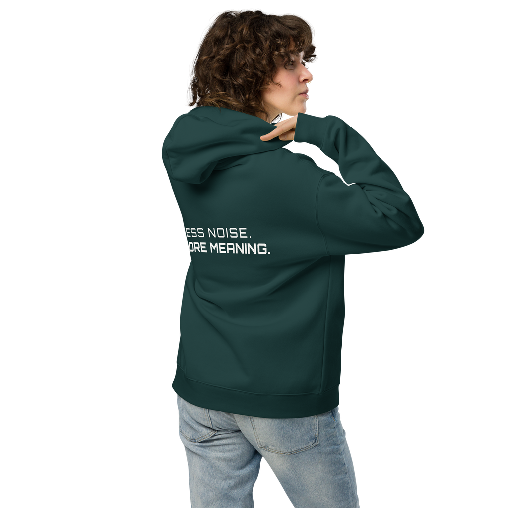 Pine Green oversized hoodie lifestyle back view worn by model – The Pixel Wolf