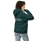 Pine Green oversized hoodie lifestyle back view worn by model – The Pixel Wolf