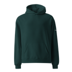 Pine Green oversized hoodie front flat view – The Pixel Wolf