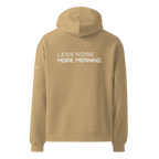 Sand oversized hoodie back view – The Pixel Wolf