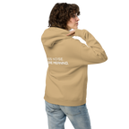 Sand oversized hoodie lifestyle back view worn by model – The Pixel Wolf