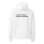 White oversized hoodie back view – The Pixel Wolf