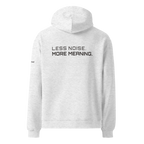White Heather oversized hoodie back view – The Pixel Wolf