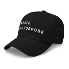 Black Classic Cap – CREATE WITH PURPOSE side view