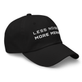 Black Classic Cap – LESS NOISE MORE MEANING side view