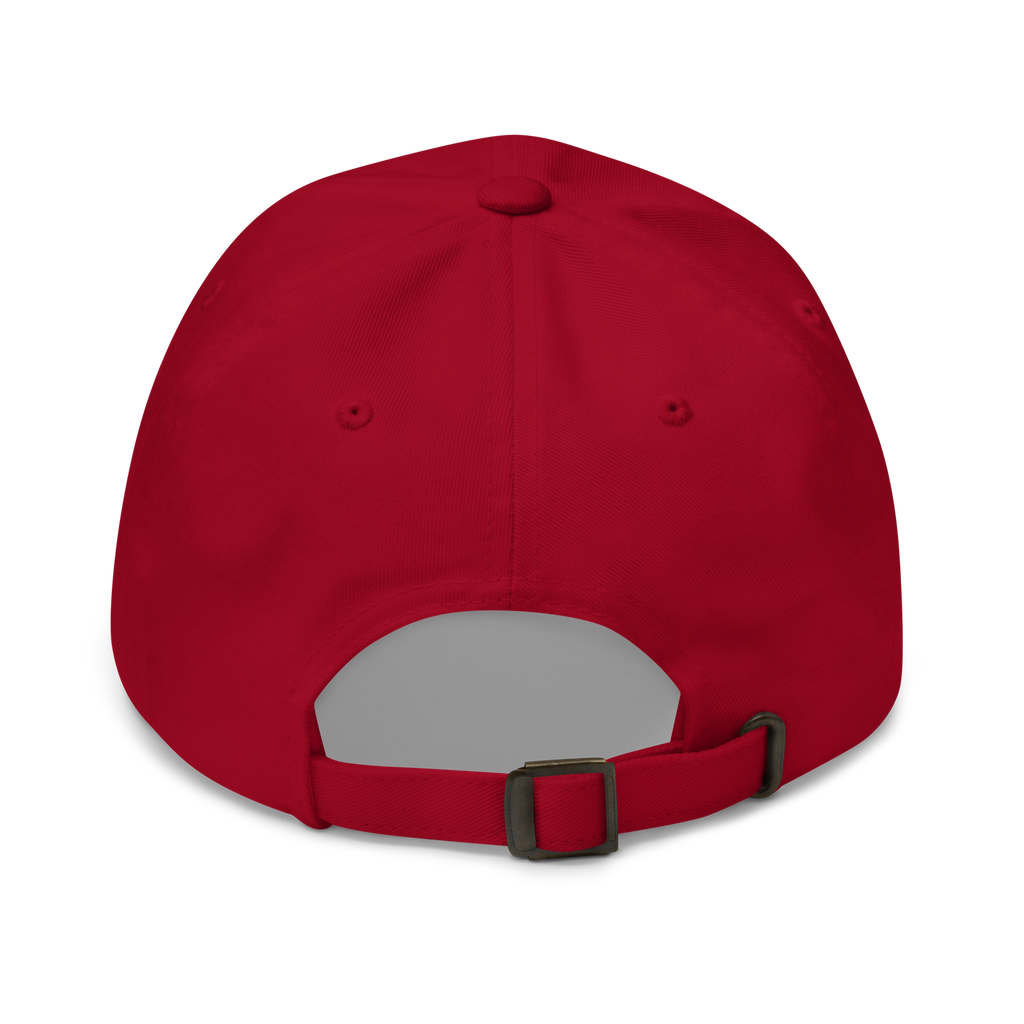 Cranberry Classic Cap – LESS NOISE MORE MEANING back view