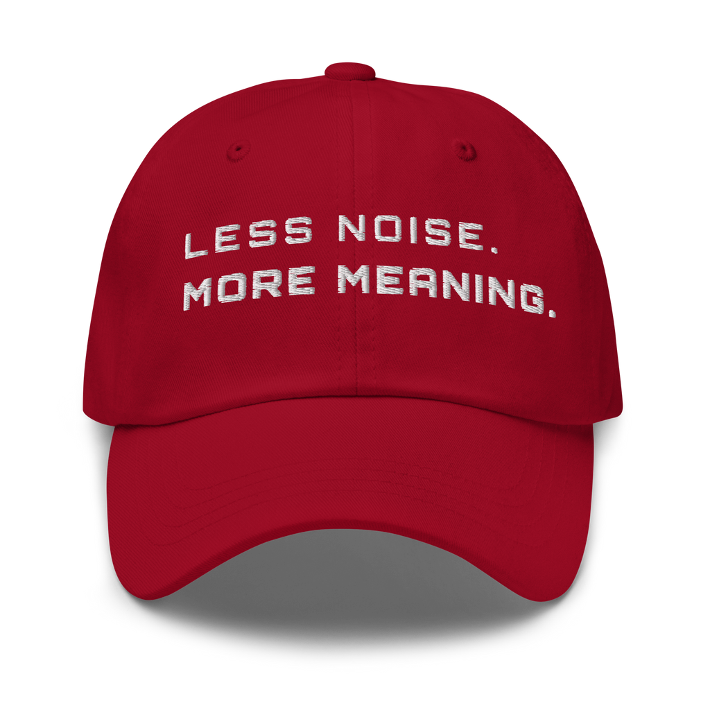 Cranberry Classic Cap – LESS NOISE MORE MEANING front view