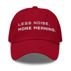 Cranberry Classic Cap – LESS NOISE MORE MEANING front view
