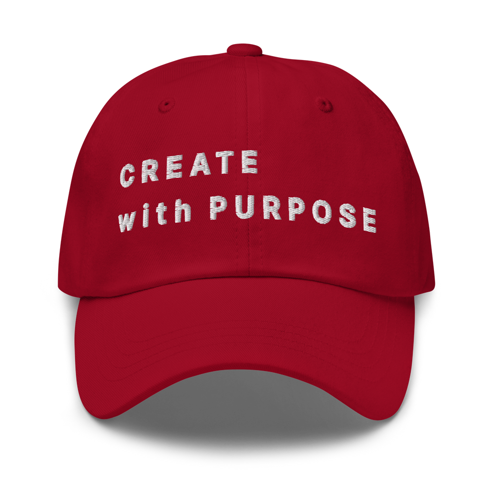 Cranberry Classic Cap – CREATE WITH PURPOSE front view