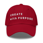 Cranberry Classic Cap – CREATE WITH PURPOSE front view