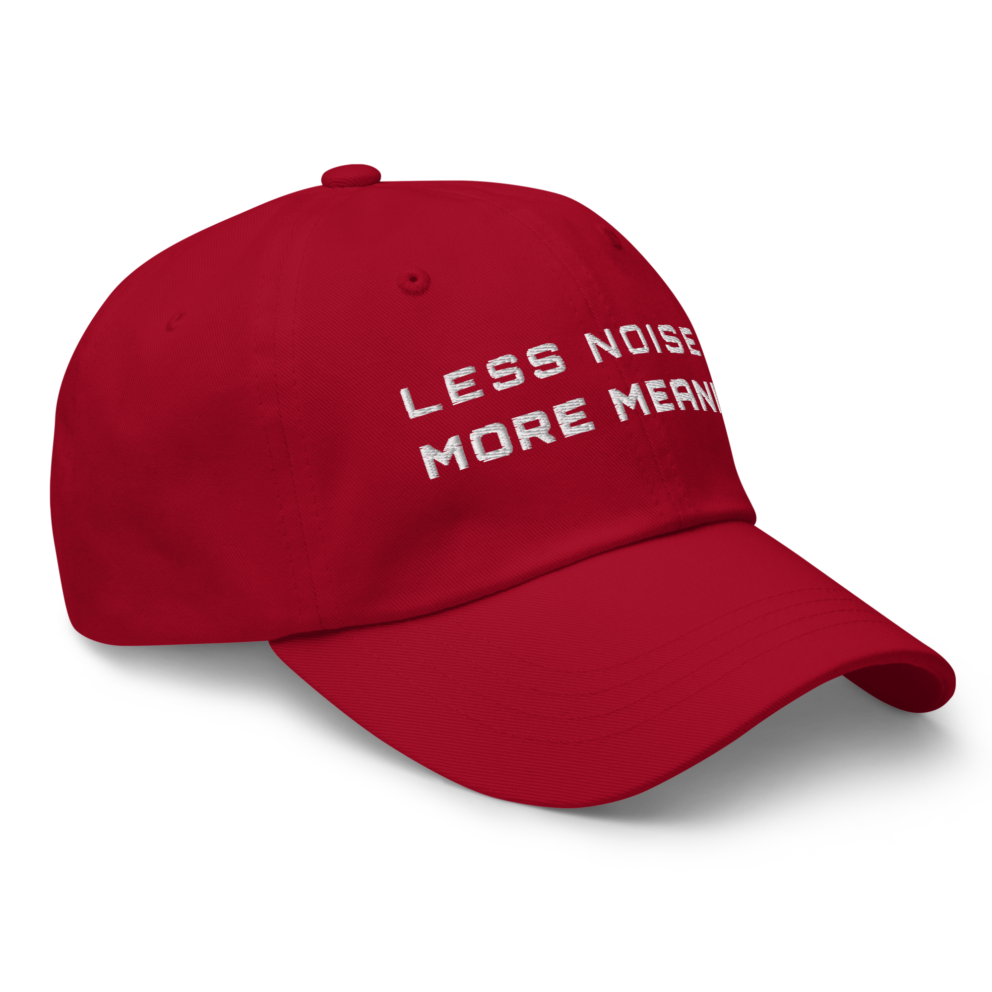 Cranberry Classic Cap – LESS NOISE MORE MEANING side view