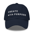 Navy Classic Cap – CREATE WITH PURPOSE front view