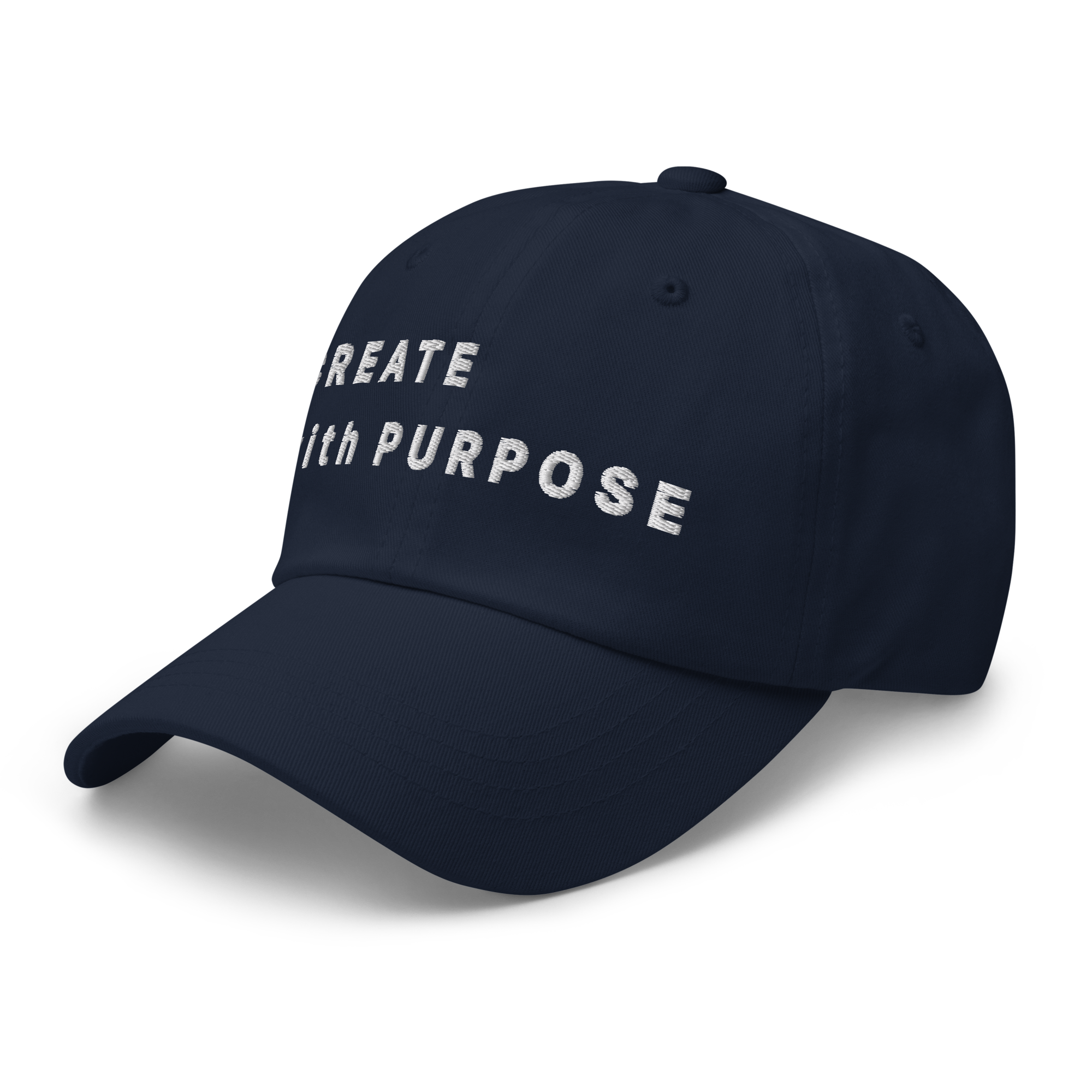 Navy Classic Cap – CREATE WITH PURPOSE side view