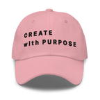 Pink Classic Cap – CREATE WITH PURPOSE front view