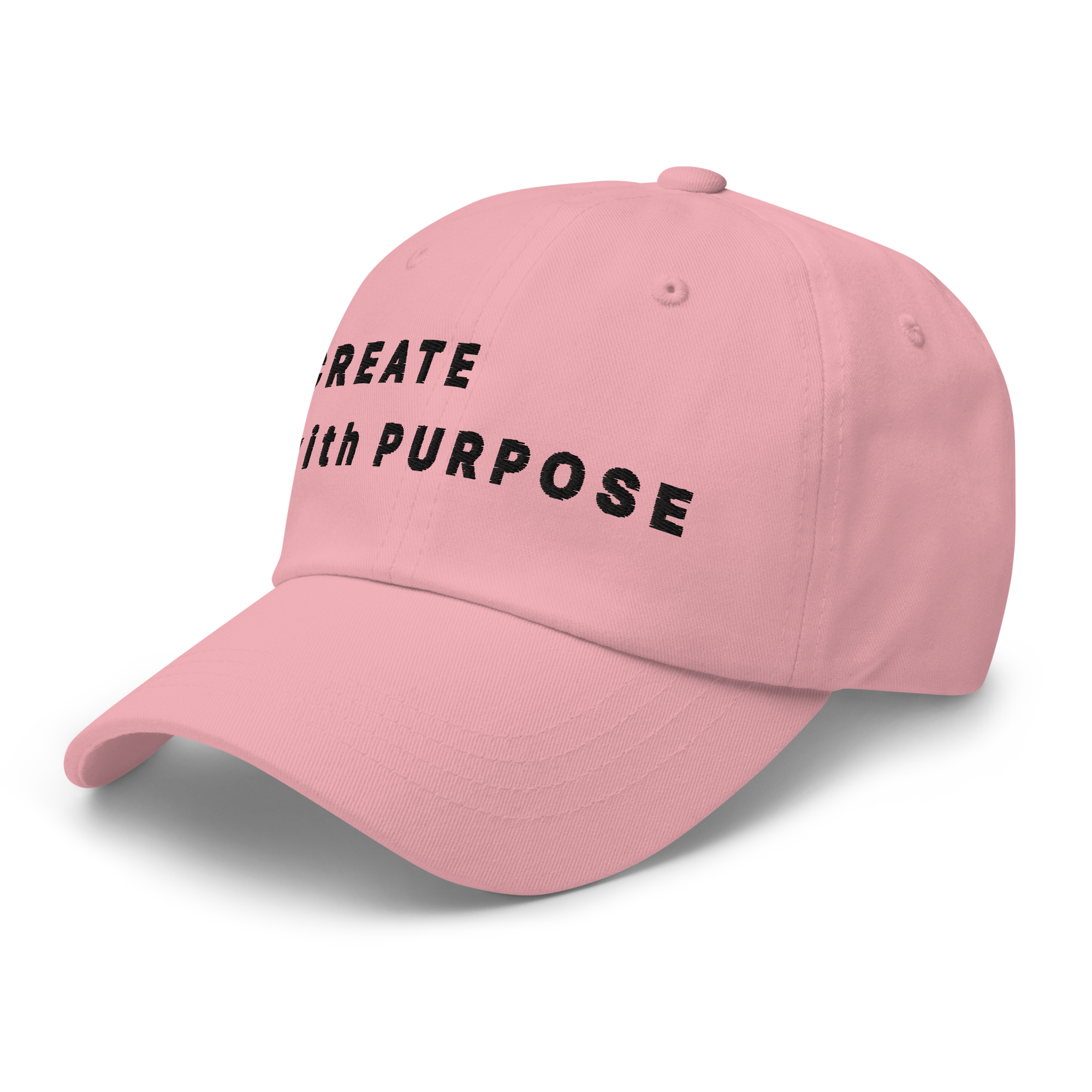 Pink Classic Cap – CREATE WITH PURPOSE side view