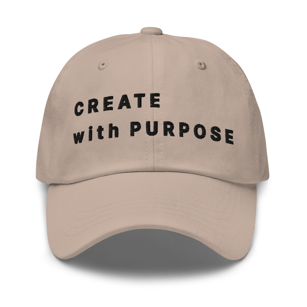 Stone Classic Cap – CREATE WITH PURPOSE front view