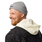 Athletic Heather fisherman beanie lifestyle view in minimalist outfit – The Pixel Wolf