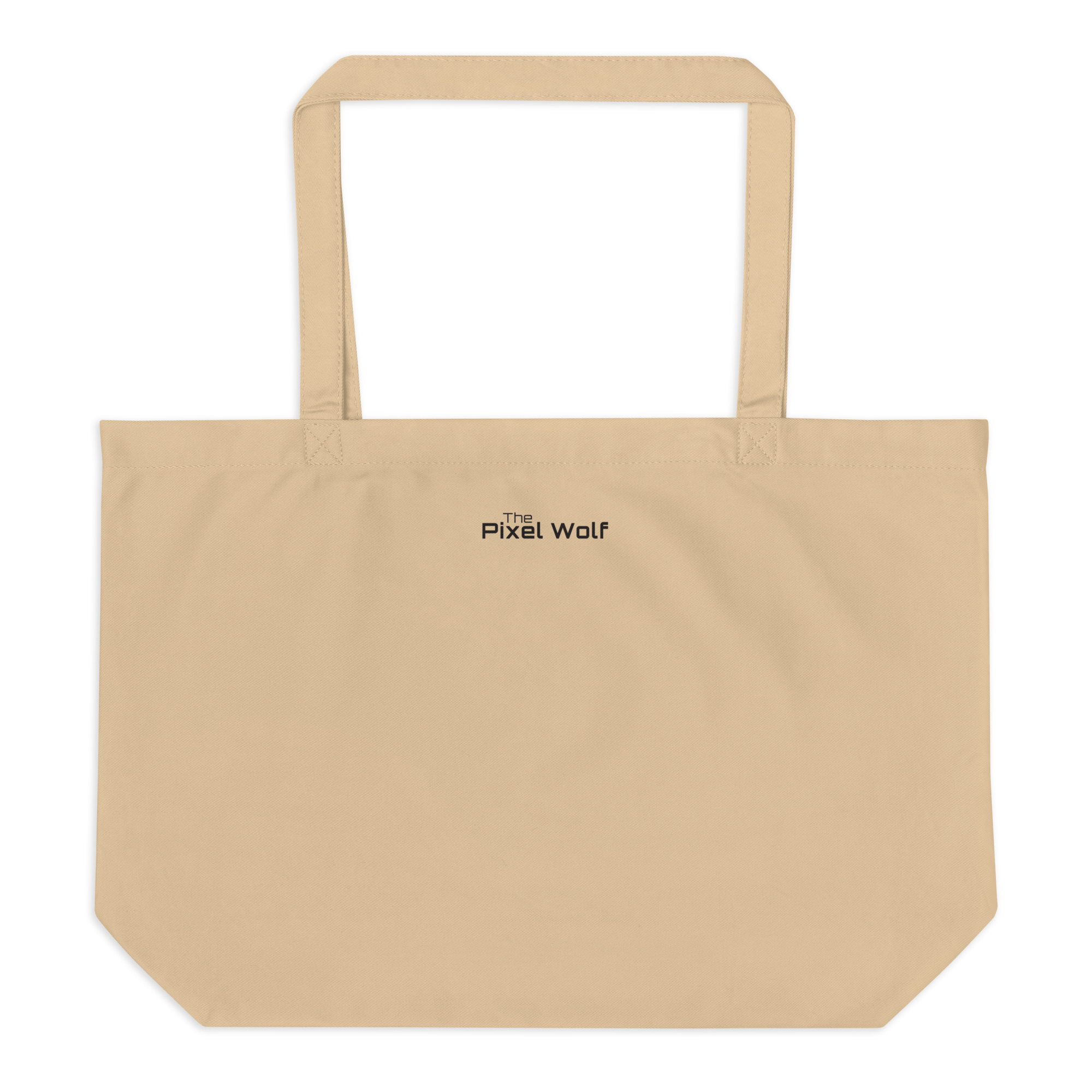 Oyster large organic tote bag back view – The Pixel Wolf