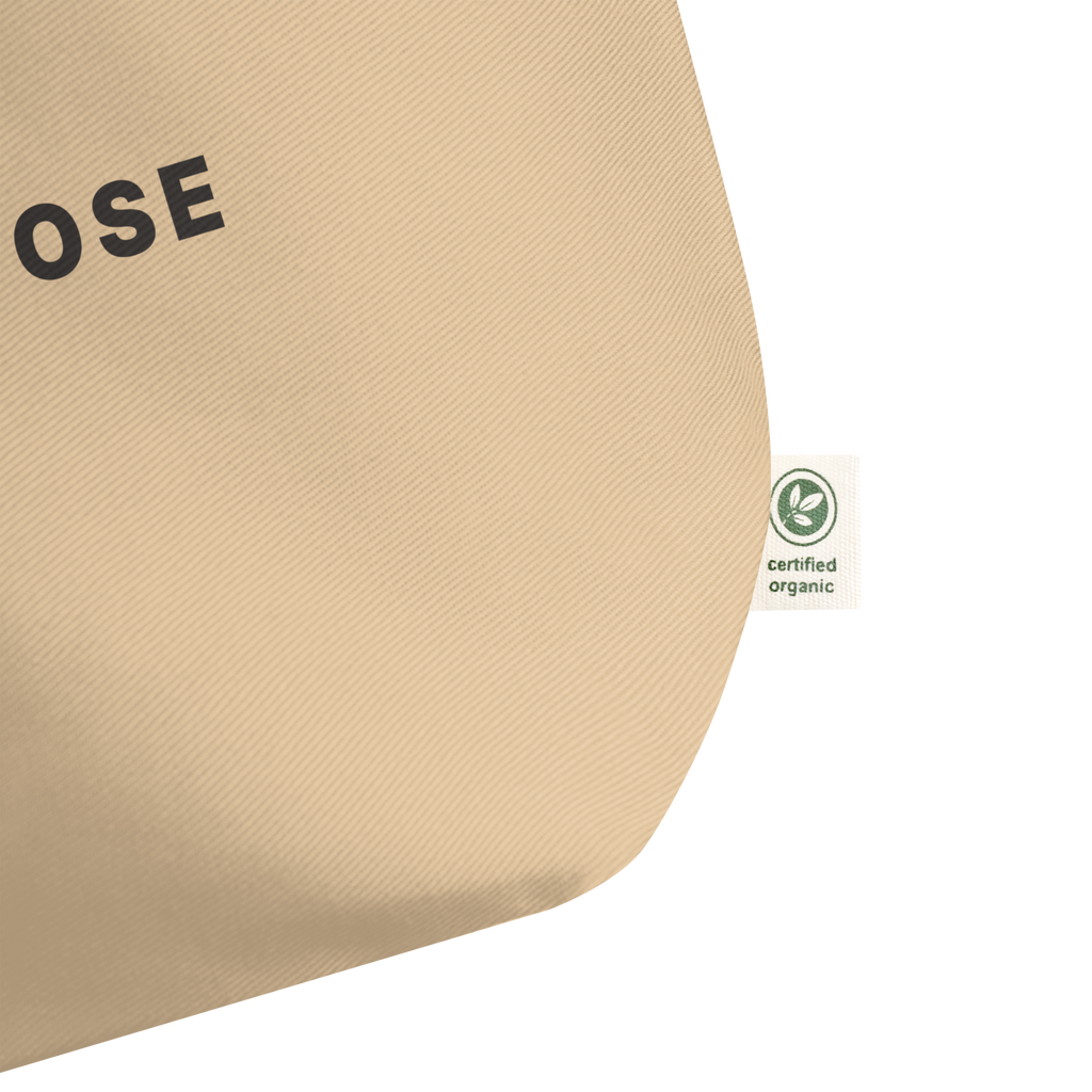 Oyster organic cotton tote bag detail showing print and fabric texture