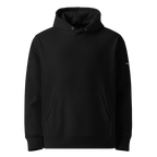 Black eco hoodie front view – The Pixel Wolf