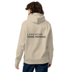 Desert Dust eco hoodie lifestyle worn by model – The Pixel Wolf
