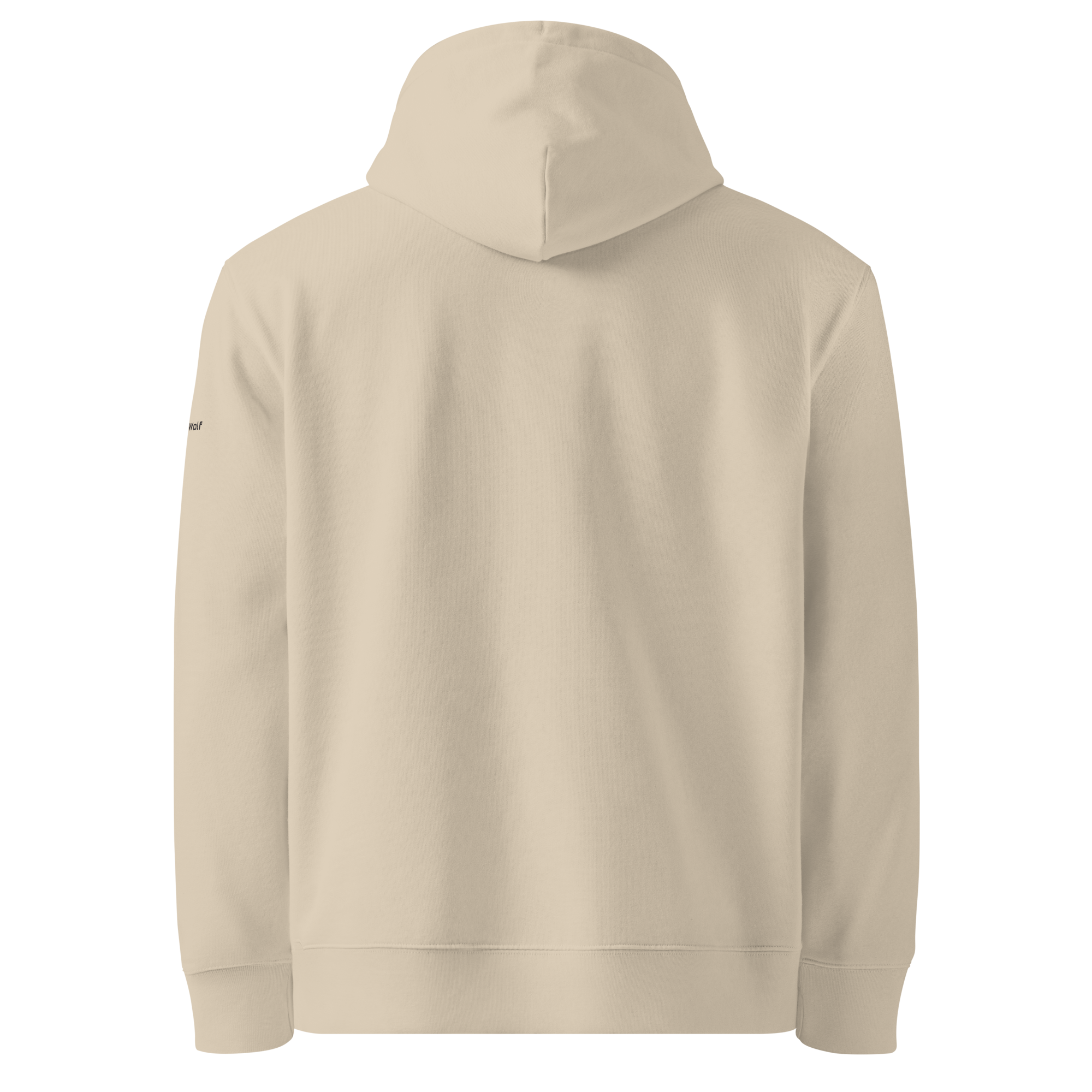 Desert Dust essential eco hoodie back view – The Pixel Wolf