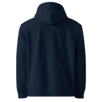 French Navy essential eco hoodie back view – The Pixel Wolf