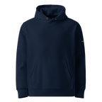 French Navy eco hoodie front view – The Pixel Wolf