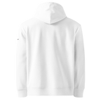 White essential eco hoodie back view – The Pixel Wolf