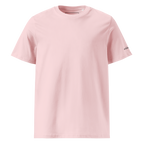 Cotton Pink organic cotton t-shirt front flat view – The Pixel Wolf