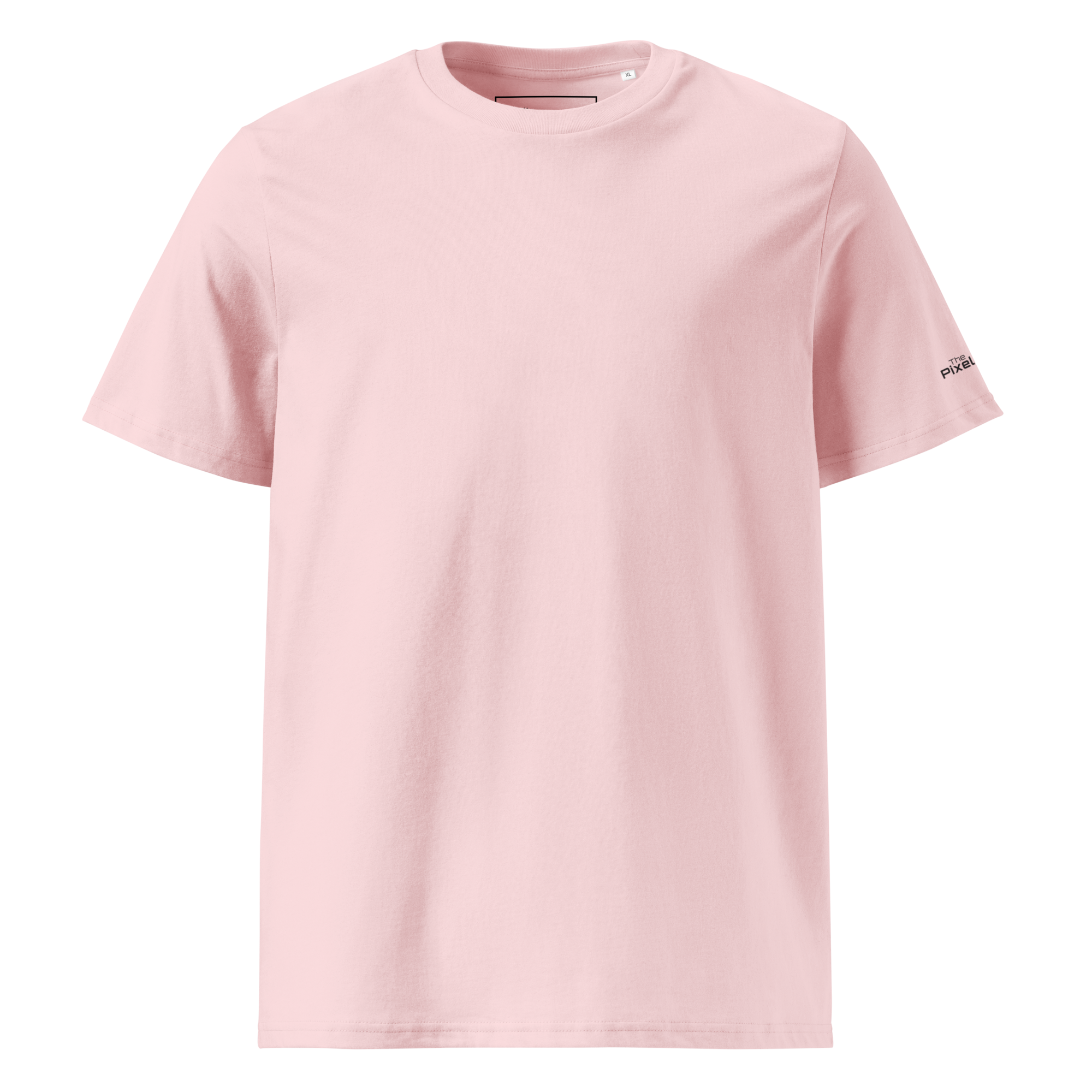 Cotton Pink organic cotton t-shirt front flat view – The Pixel Wolf
