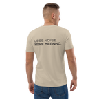 Desert Dust organic cotton t-shirt lifestyle worn by model – The Pixel Wolf