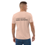 Fraiche Peche organic cotton t-shirt lifestyle worn by model – The Pixel Wolf