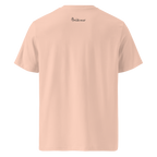 Fraiche Peche organic cotton t-shirt back with The Pixel Wolf logo printed on upper back
