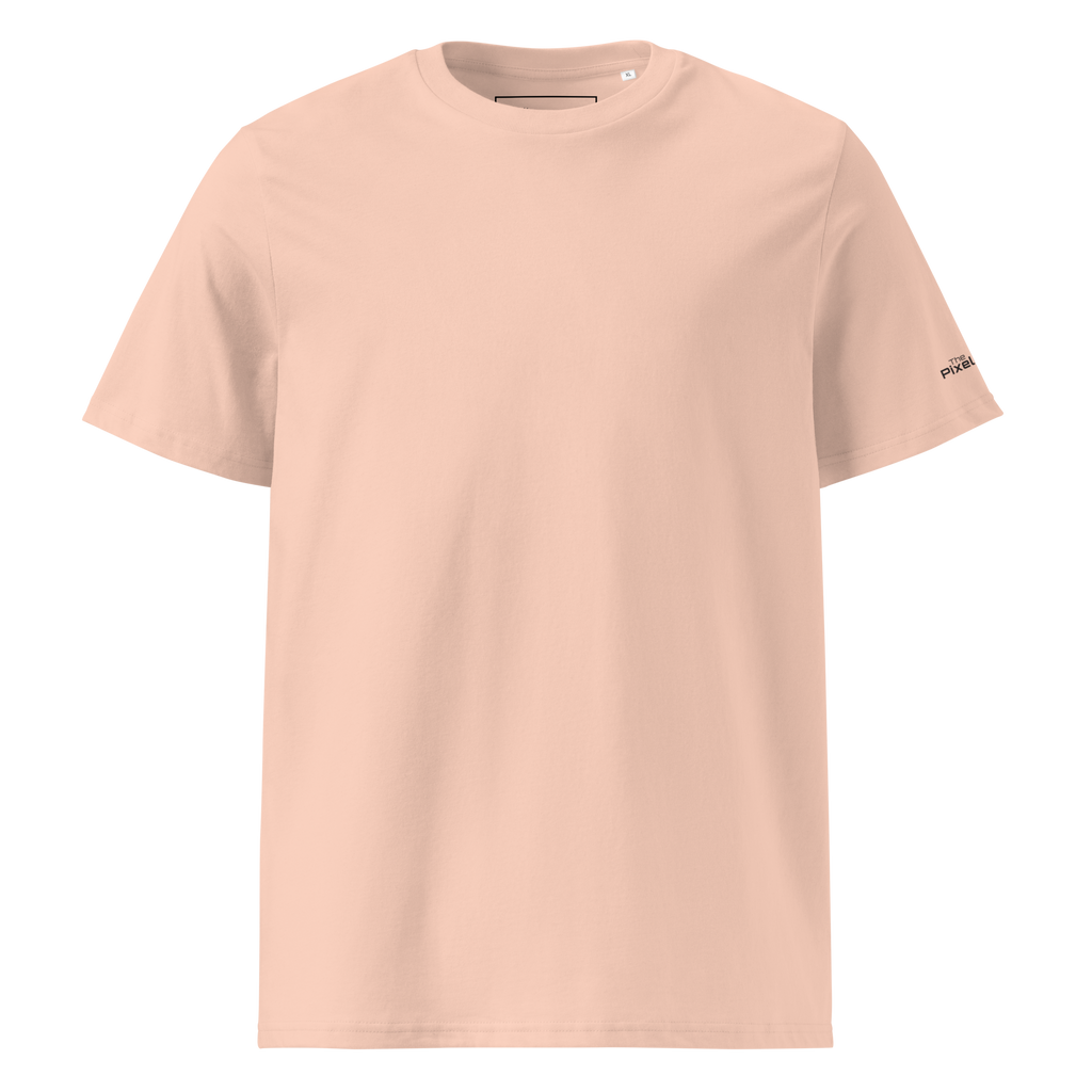 Fraiche Peche organic cotton t-shirt front flat view – The Pixel Wolf