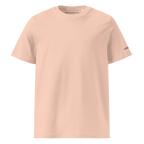 Fraiche Peche organic cotton t-shirt front flat view – The Pixel Wolf
