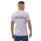 Lavender organic cotton t-shirt lifestyle worn by model – The Pixel Wolf