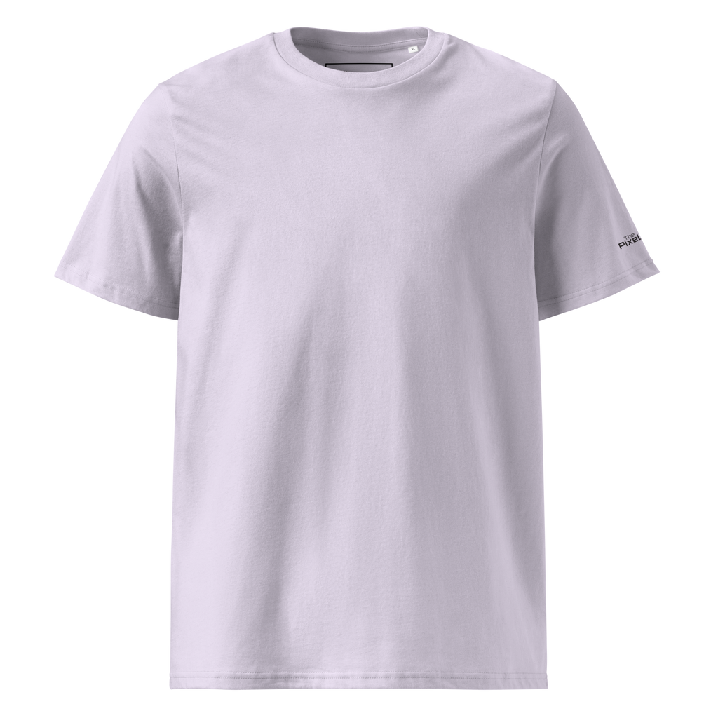 Lavender organic cotton t-shirt front flat view – The Pixel Wolf