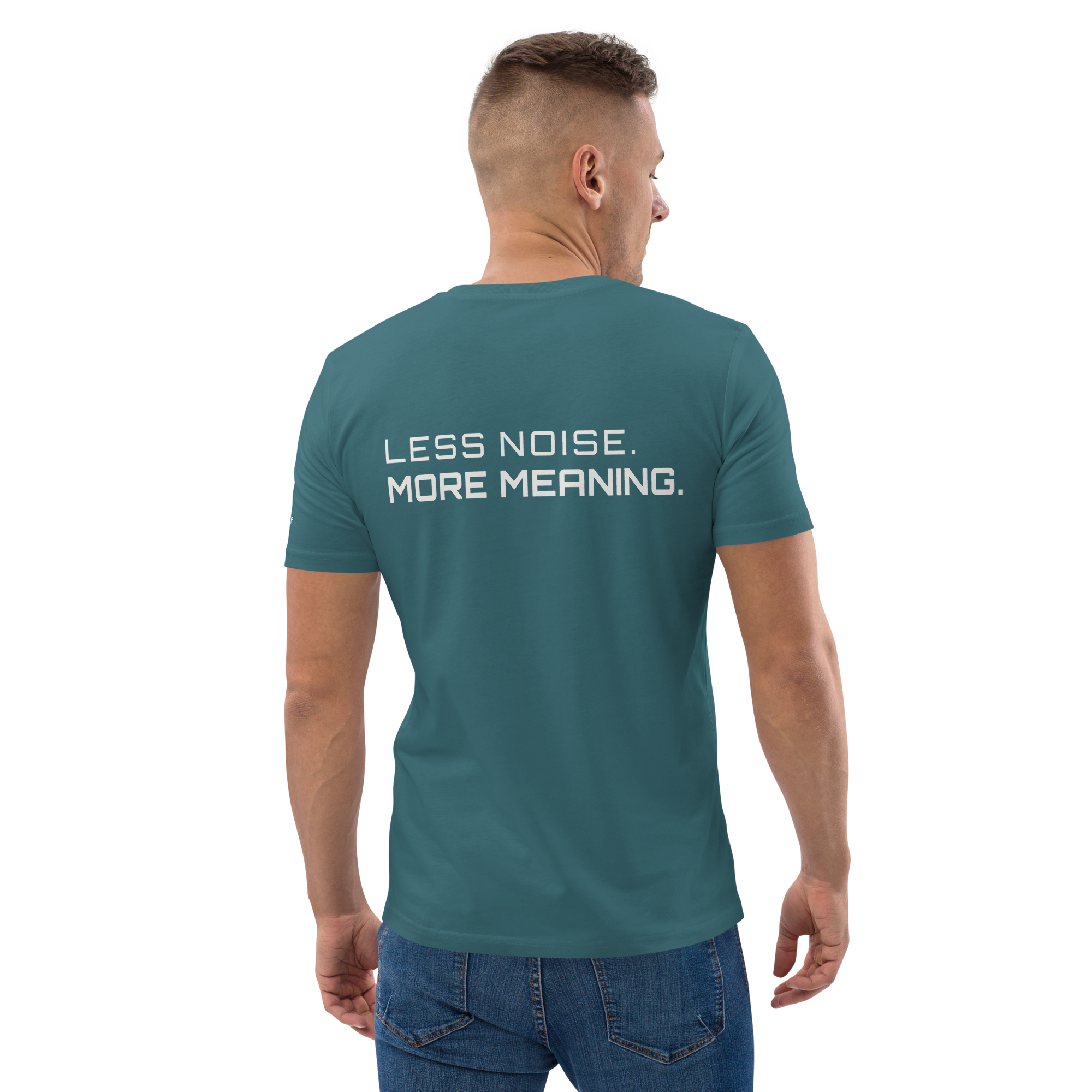 Stargazer organic cotton t-shirt lifestyle worn by model – The Pixel Wolf