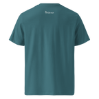 Stargazer organic cotton t-shirt with The Pixel Wolf logo printed on upper back