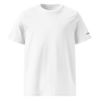 White organic cotton t-shirt front flat view – The Pixel Wolf